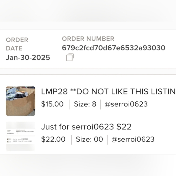 Just for serroi0623 $37 - Picture 1 of 1